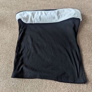 Black and white tube top